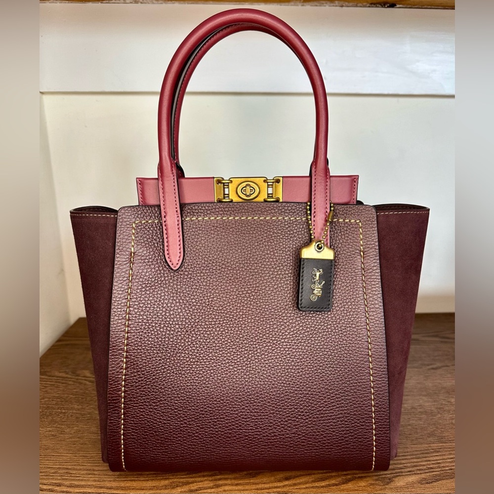 Coach 1941 Troupe Tote In Colorblock in Vintage Mauve Multi - Picture 1 of 11